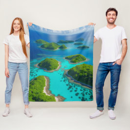 Eilanden in de lucht: Gezellige Ocean Escape Fleece Deken