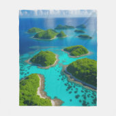 Eilanden in de lucht: Gezellige Ocean Escape Fleece Deken (Voorkant)