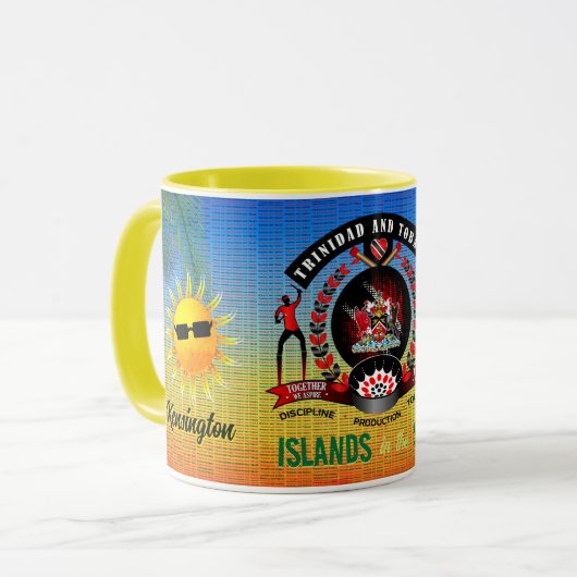 Eilanden in de zon Trinbago-souvenir Mok (Voorkant links)