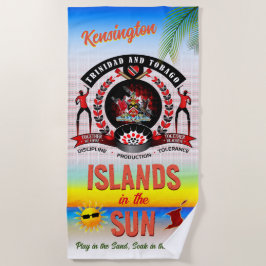 Eilanden in de zon Trinbago souvenir Strandlaken