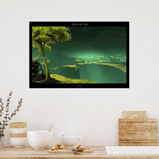 Eilanden in het donker poster (Keuken)