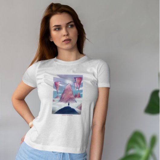 Eilanden in het landschap Clouds Fantasy T-shirt