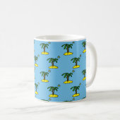 Eilanden met Palm Trees Pattern-ontwerp Koffiemok (Voorkant rechts)