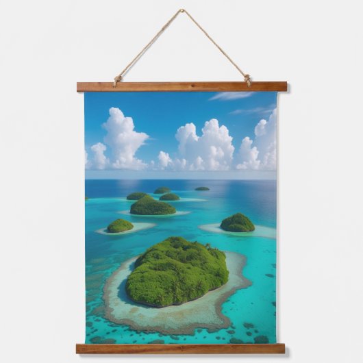 Eilanden van rust: tropische archipel hangend wandkleed (Voorkant)