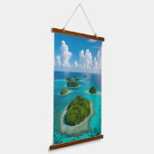 Eilanden van rust: tropische archipel hangend wandkleed (Gebogen)