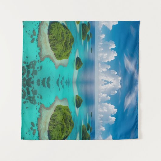 Eilanden van rust: tropische archipel wandkleed (Voorkant (horizontaal))