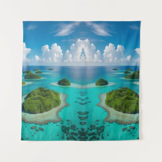 Eilanden van rust: tropische archipel wandkleed (Voorkant)