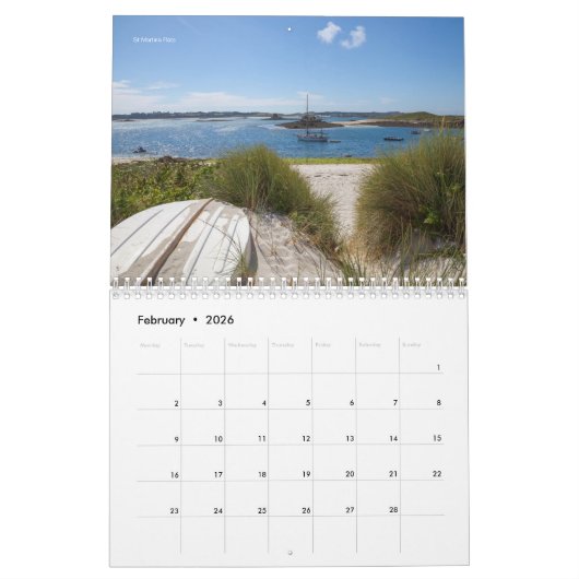 Eilanden van Scilly Kalender (Feb 2026)