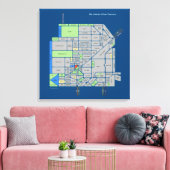 Eilanden van SF, 2'x2' uitgerekt canvas (Insitu (Woonkamer))