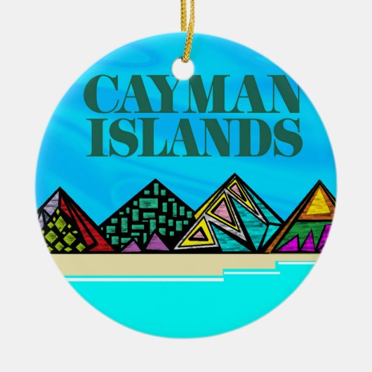 Eilandenliefde Caymans Keramisch Ornament (Voorkant)