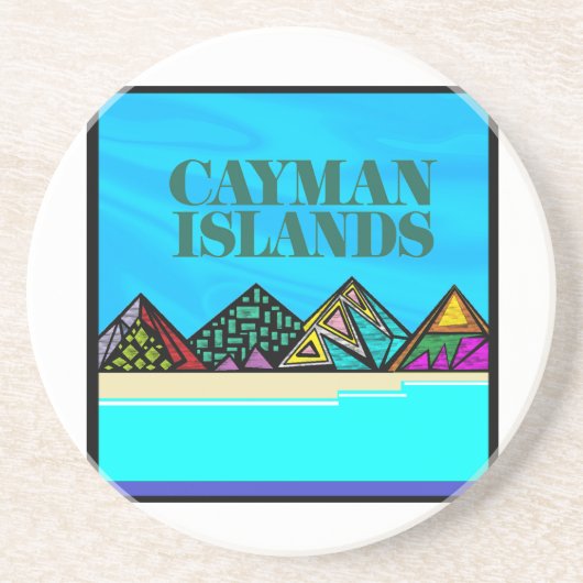 Eilandenliefde Caymans Zandsteen Onderzetter (Voorkant)