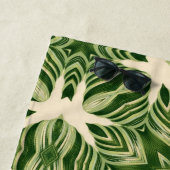 eilandenzomer groene abstracte tropische bladeren strandlaken (In situ)