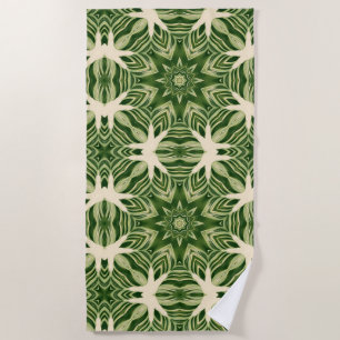 eilandenzomer groene abstracte tropische bladeren strandlaken
