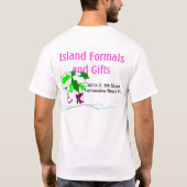 Eilandformaliteiten en cadeaus t-shirt (Achterkant)