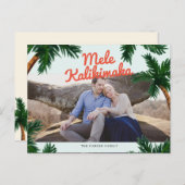 Eilandgroetvakantie Feestdagenkaart (Voorkant / Achterkant)