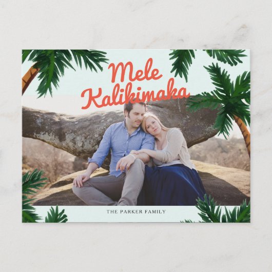 Eilandgroetvakantie Feestdagenkaart (Voorkant)