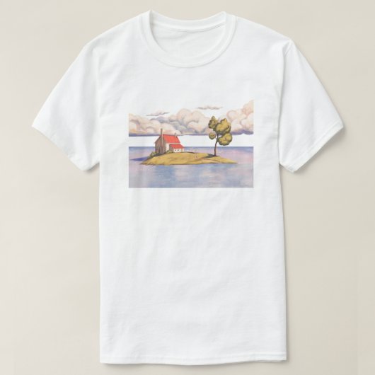 Eilandhuis Solitude Kunst T-shirt (Design voorkant)