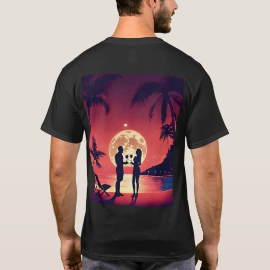 Eilandinkt: Sailor Jerry Beach Scene T-shirt (Achterkant)