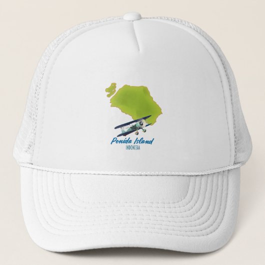 eilandkaart Penida Trucker Pet (Voorkant)