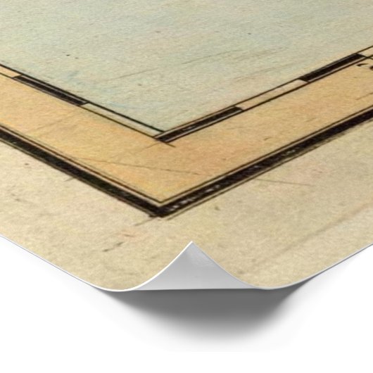  eilandkaart van Grenada (1823) Poster (Hoek)