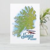 eilandkaart van Senja Noway (Staand voorkant)