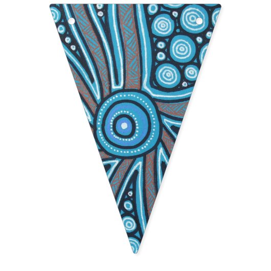 Eilandkamp Aboriginal Art Bunting Vlaggetjes (Tweede vlag)