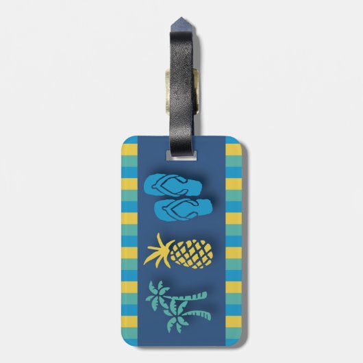 Eilandkoorts Bagagelabel (Achterkant verticaal)