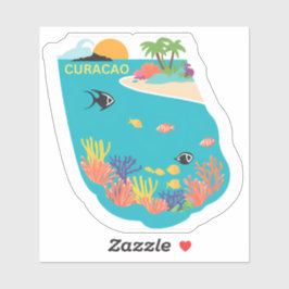 Eilandleven Curacao stijl Sticker