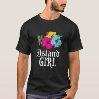 Eilandmeisje West-Indië Caribische vakantie T-shirt