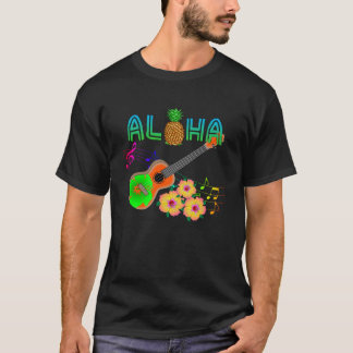 Eilandmuziek Ukulele Hawaii Aloha T-shirt