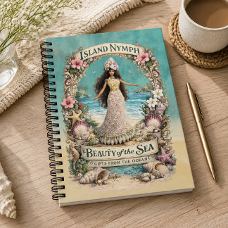 Eilandnimf Tropische Spirituele Oceaan Fantasie Ku Notitieboek