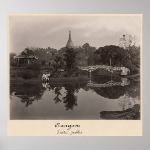 Eilandpaviljoen in de Cantanement Garden Poster