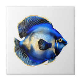 Eilandrif Goudblauw nijlpaard tang vis strand zee Tegeltje