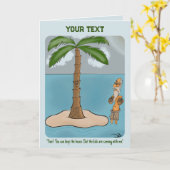 Eilandscheiding Gevouwen Wenskaart Kaart (Gele Bloem)