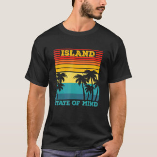 Eilandstaat van geest  zonsondergang met palmboom t-shirt