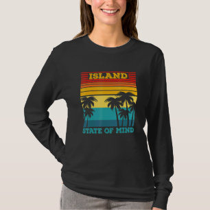 Eilandstaat van geest  zonsondergang met palmboom t-shirt
