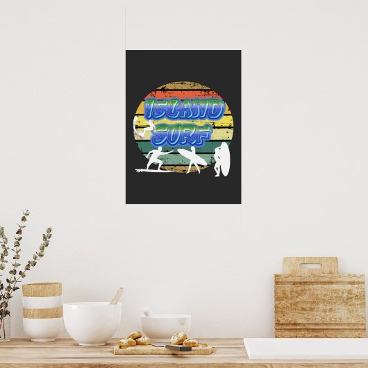 Eilandsurfers Poster (Keuken)