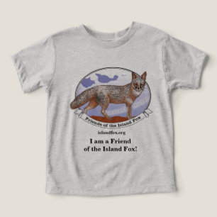 Eilandvos Peuter T-shirt Grijs Vervagende Logo