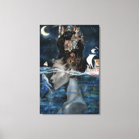 Eilandvrouw Canvasprint Canvas Afdruk (Voorkant)