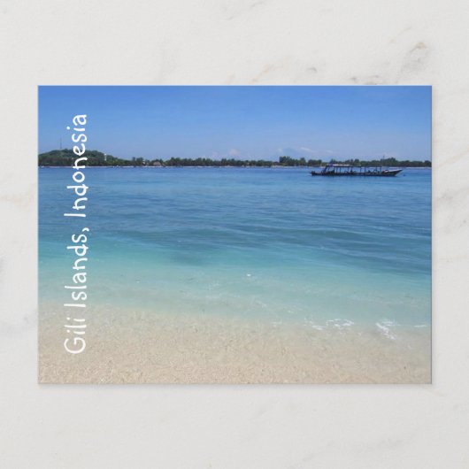 eilandwateren van gili briefkaart (Voorkant)