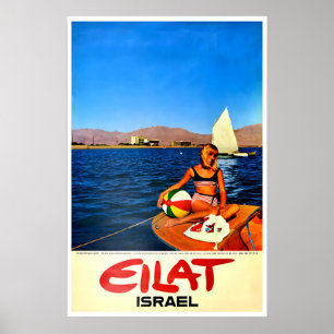 Eilat Israël Kunstposter Vintage Print