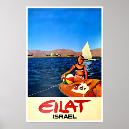 Eilat Israël Kunstposter Vintage Print (Voorkant)