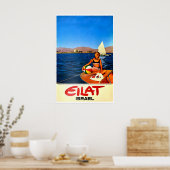 Eilat Israël Kunstposter Vintage Print (Keuken)