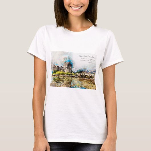 Eilean Donan Castle Aquarell T-shirt (Voorkant)