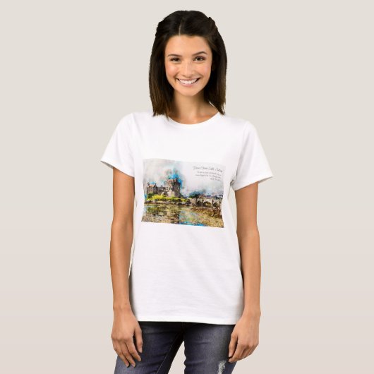 Eilean Donan Castle Aquarell T-shirt (Voorkant volledig)