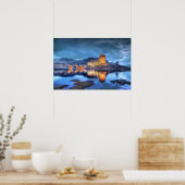 Eilean Donan Castle in Night grenless Poster (Keuken)