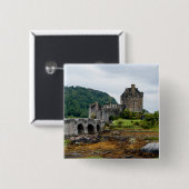 Eilean Donan Castle, Loch Duich - Schotland, Veren Vierkante Button 5,1 Cm (Voorkant /achterkant)