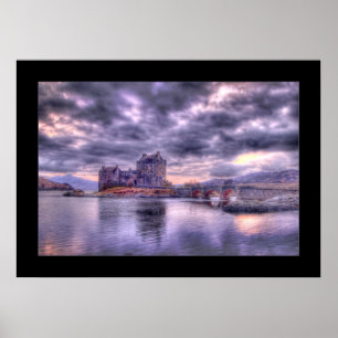 Eilean Donan Castle op Sunset (Bordant) Poster