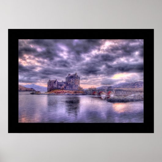 Eilean Donan Castle op Sunset (Bordant) Poster (Voorkant)