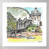Eilean Donan Castle Print of Original Painting (Voorkant)